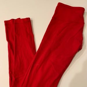 Yoga pants red lululemon wunder unders